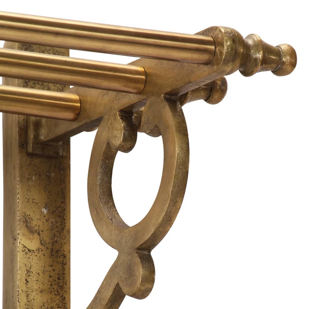 Suporte de parede para malas com ganchos e espelho alumínio - Image 4