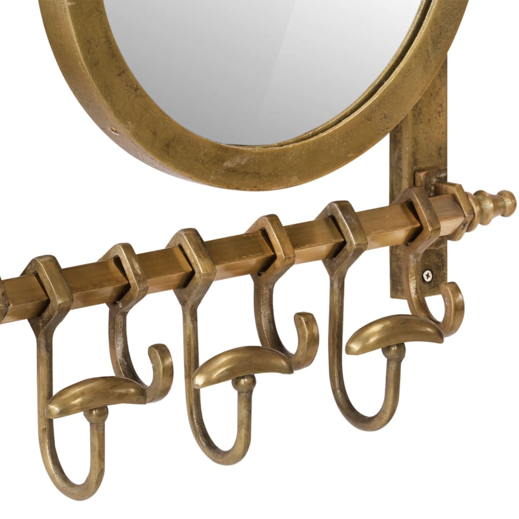 Suporte de parede para malas com ganchos e espelho alumínio - Image 5