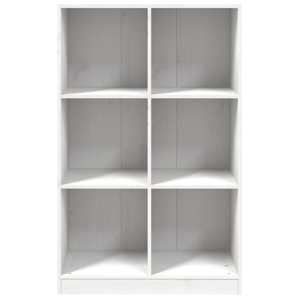 Estante 70x33x110 cm madeira de pinho maciça branco - Image 3