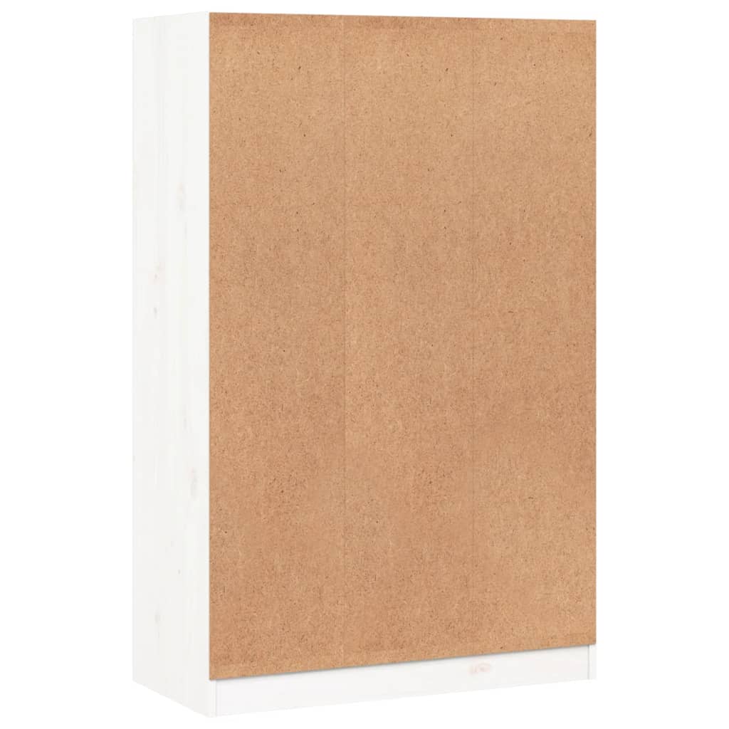 Estante 70x33x110 cm madeira de pinho maciça branco - Image 5