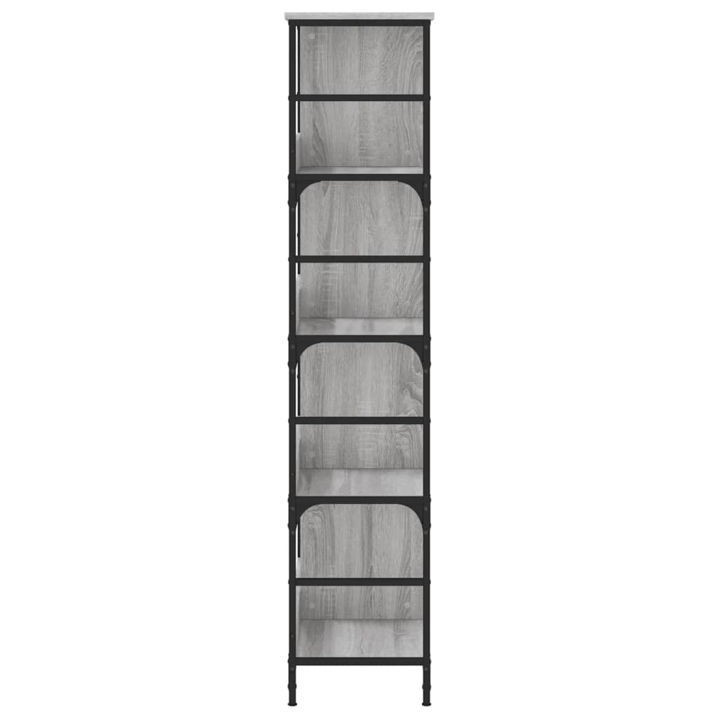 Estante 78,5x33x153 cm derivados de madeira cinzento sonoma - Image 4
