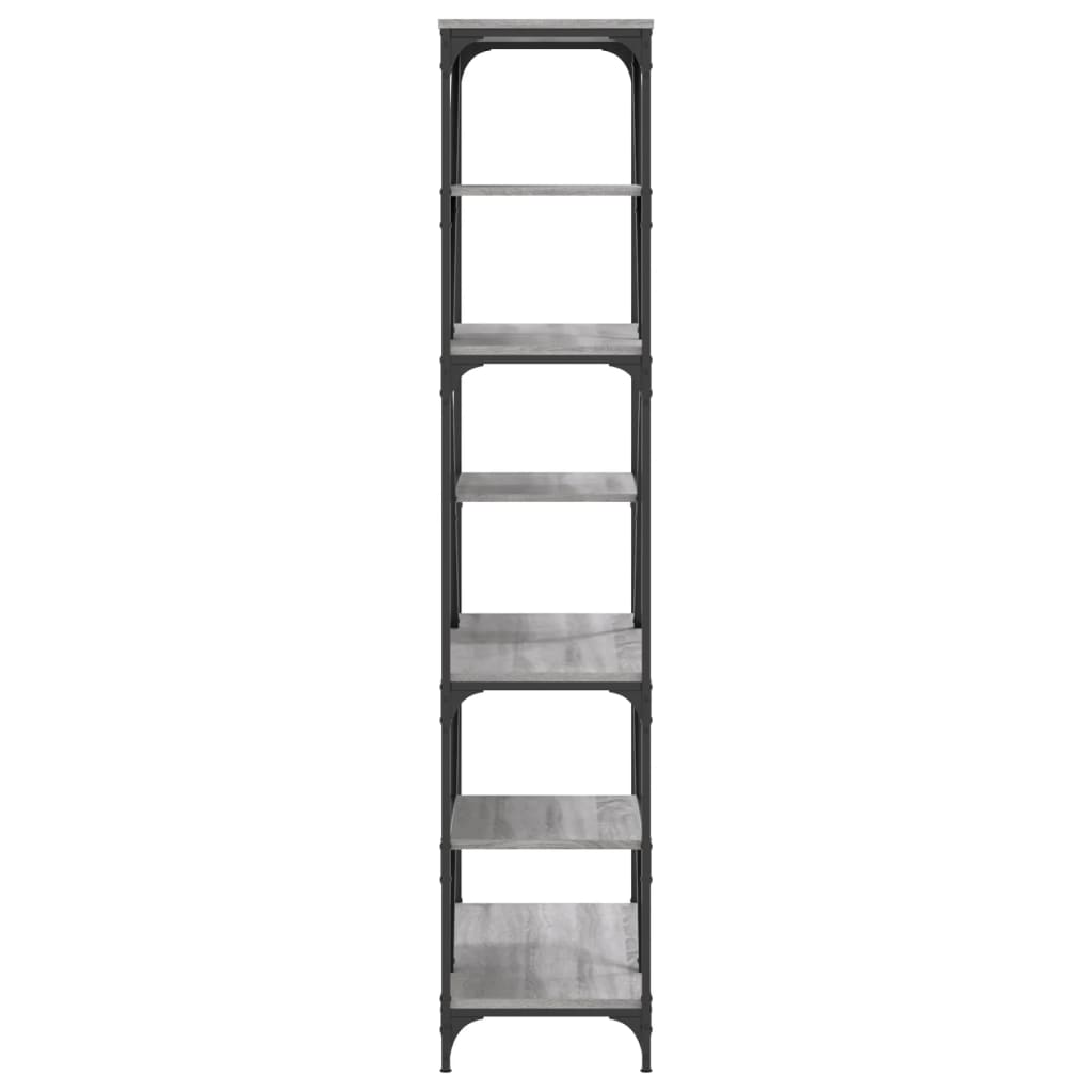Estante 91x36x176 cm derivados de madeira e aço cinzento sonoma - Image 4