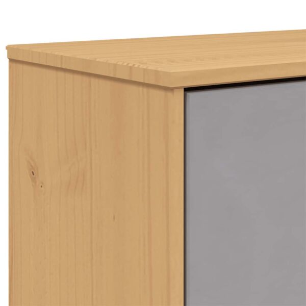 Sapateira OLDEN 55x35x120 cm pinho maciço cinzento/castanho - Image 8