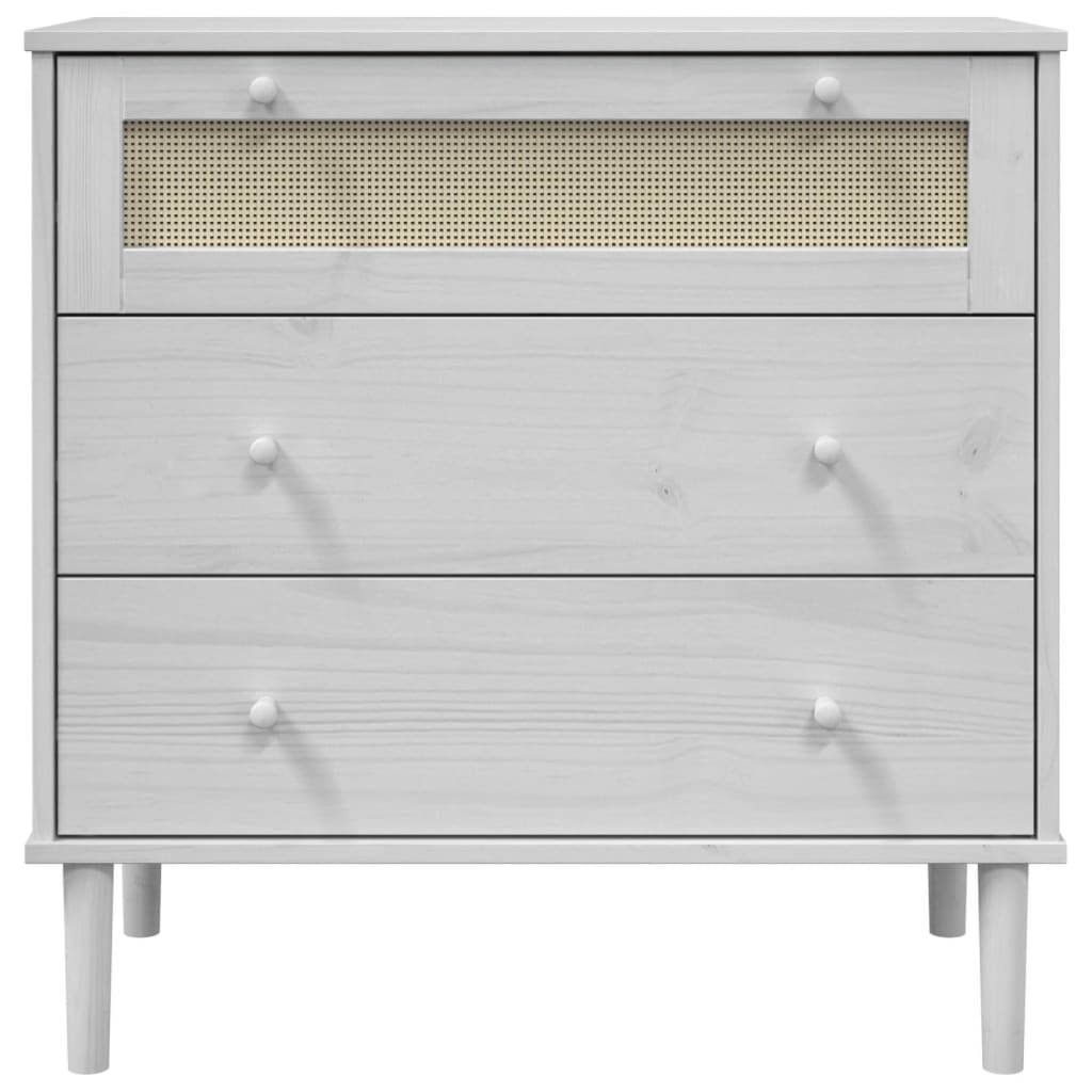 Armário de gavetas SENJA 80x40x80 cm pinho maciço branco - Image 4