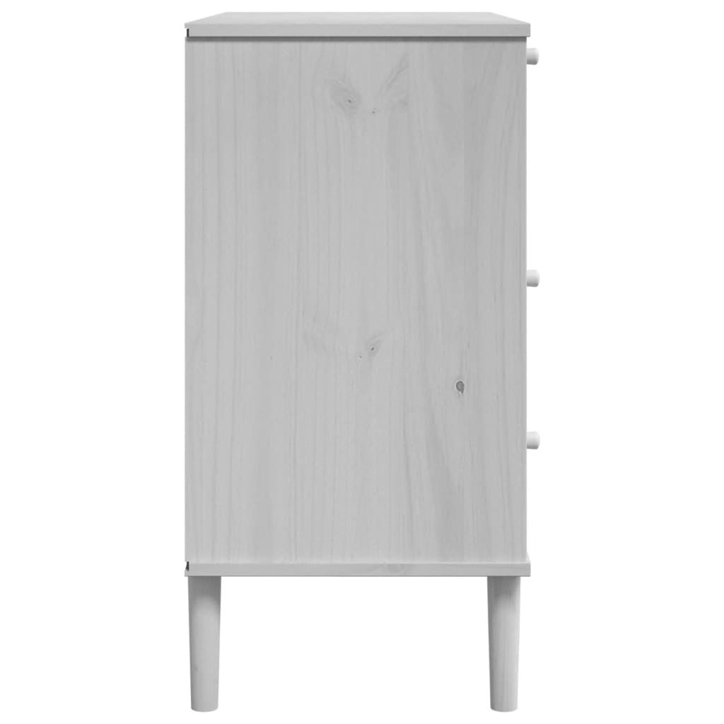 Armário de gavetas SENJA 80x40x80 cm pinho maciço branco - Image 6