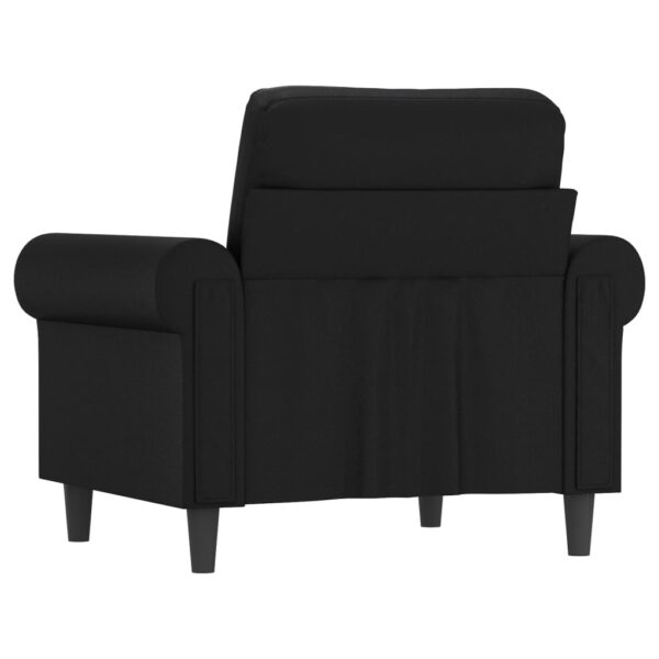 Poltrona couro artificial 60 cm preto - Image 4