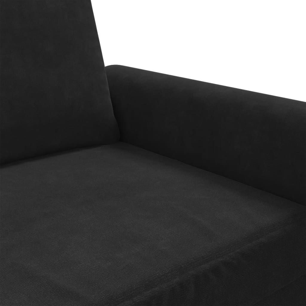Sofá de 3 lugares 180 cm veludo preto - Image 6