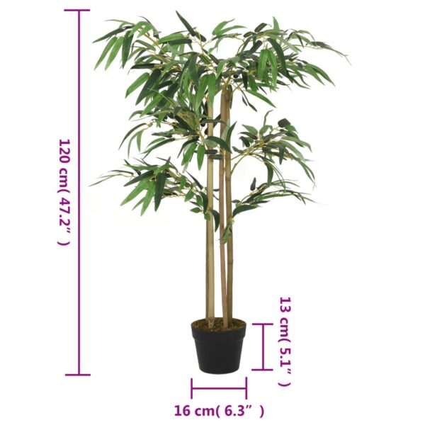 Árvore de bambu artificial 760 folhas 120 cm verde - Image 4