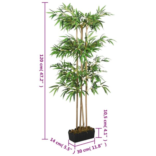 Árvore de bambu artificial 760 folhas 120 cm verde - Image 5