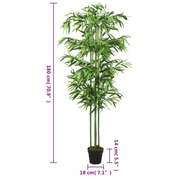 Árvore de bambu artificial 864 folhas 180 cm verde - Image 4
