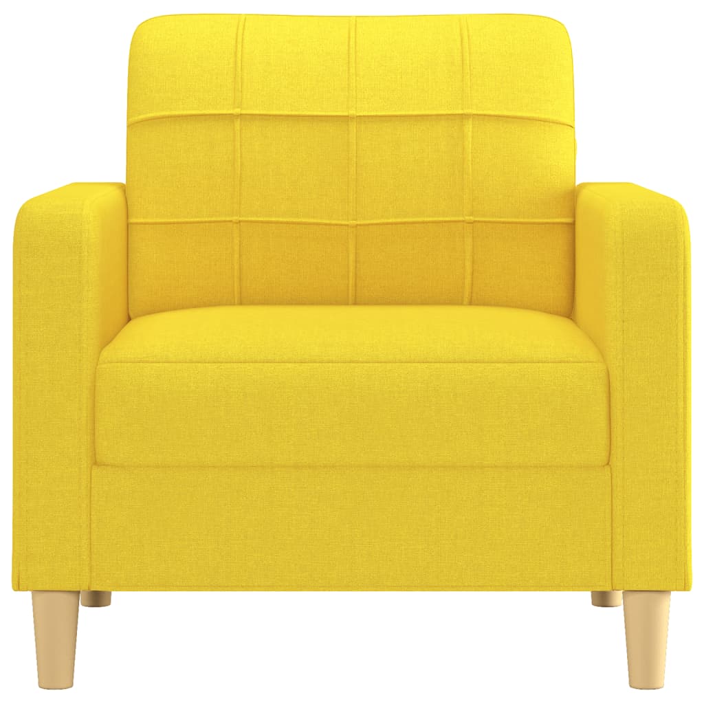 Poltrona 60 cm tecido amarelo-claro - Image 2