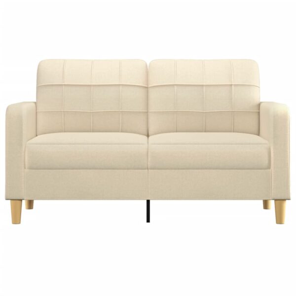 Sofá de 2 lugares tecido 140 cm cor creme - Image 2