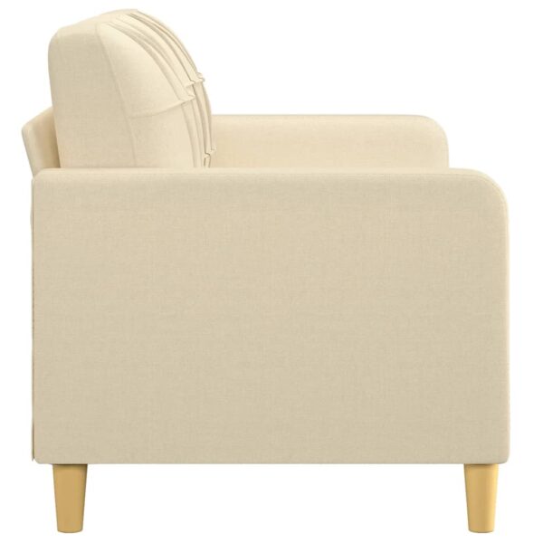 Sofá de 2 lugares tecido 140 cm cor creme - Image 3