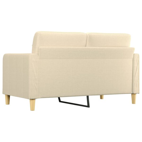 Sofá de 2 lugares tecido 140 cm cor creme - Image 4
