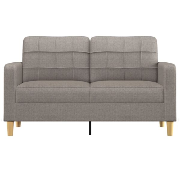 Sofá de 2 lugares tecido 140 cm cinzento-acastanhado - Image 2