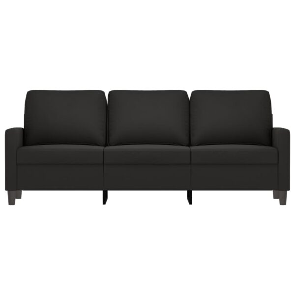 Sofá de 3 lugares 180 cm veludo preto - Image 2
