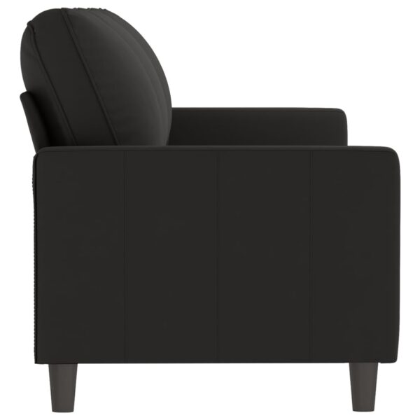 Sofá de 3 lugares 180 cm veludo preto - Image 3