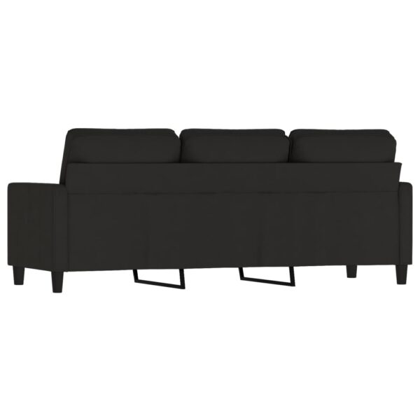 Sofá de 3 lugares 180 cm veludo preto - Image 4