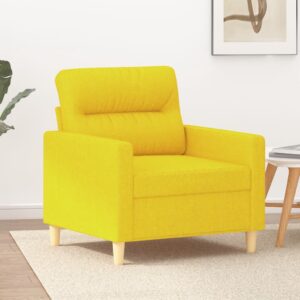 Poltrona 60 cm tecido amarelo-claro