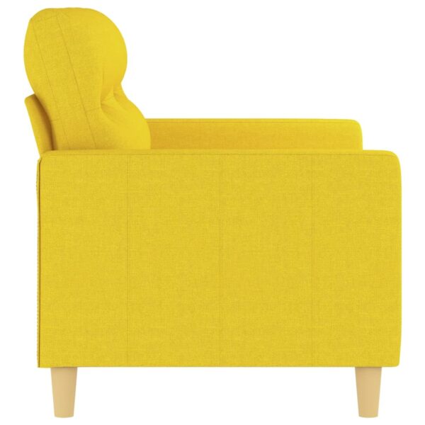 Sofá de 2 lugares 120 cm tecido amarelo-claro - Image 3