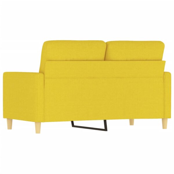 Sofá de 2 lugares 120 cm tecido amarelo-claro - Image 4
