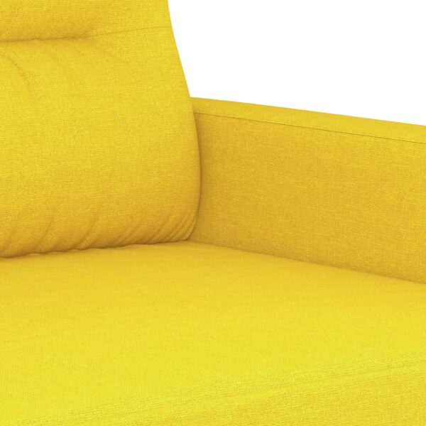 Sofá de 2 lugares 120 cm tecido amarelo-claro - Image 5