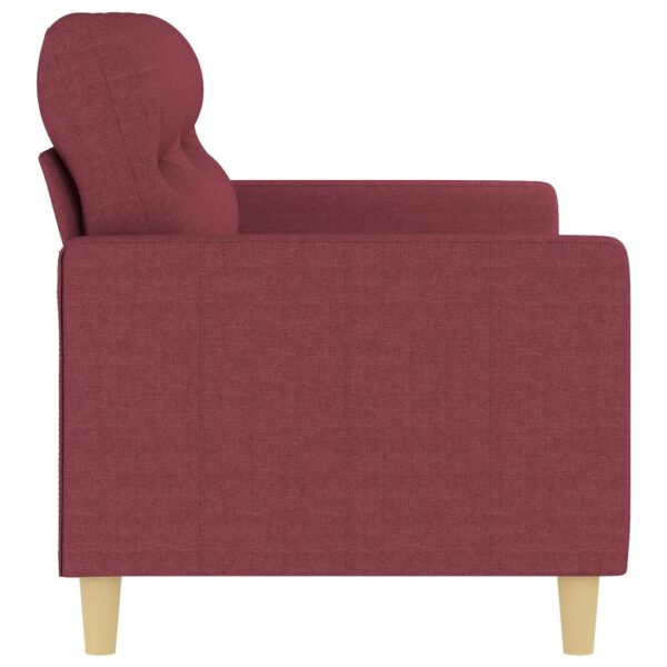Sofá de 2 lugares tecido 140 cm vermelho tinto - Image 3