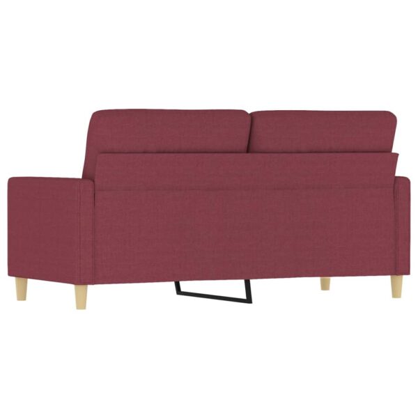 Sofá de 2 lugares tecido 140 cm vermelho tinto - Image 4