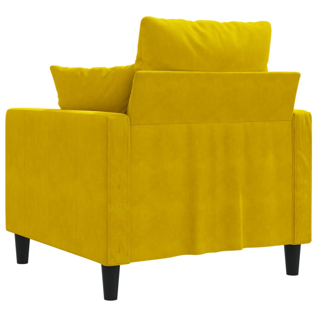 Poltrona 60 cm veludo amarelo - Image 5