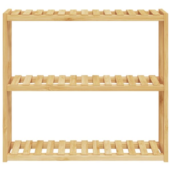Unidade de 3 prateleiras de parede p/ WC 60x15x54 cm bambu - Image 2