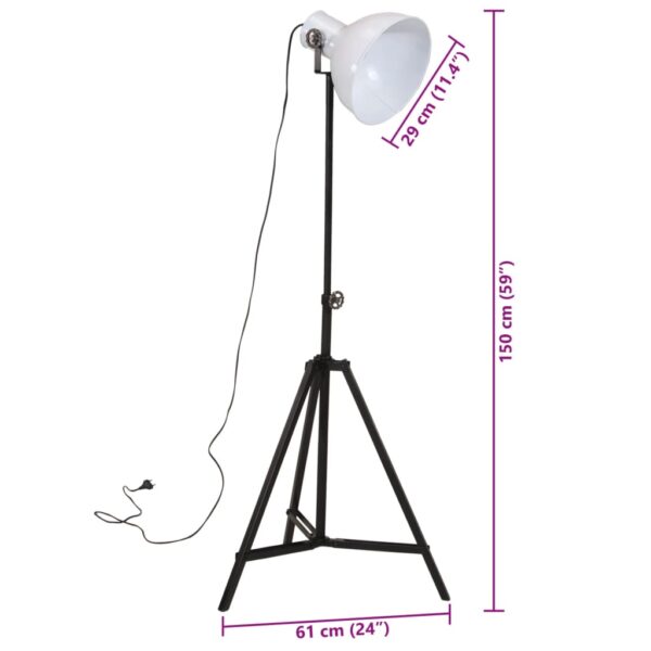 Candeeiro de pé 25 W 61x61x90/150 cm E27 branco - Image 11