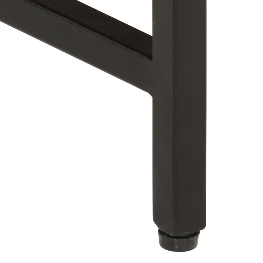 Mesas de centro de encastrar 3pcs mangueira maciça áspera/ferro - Image 7