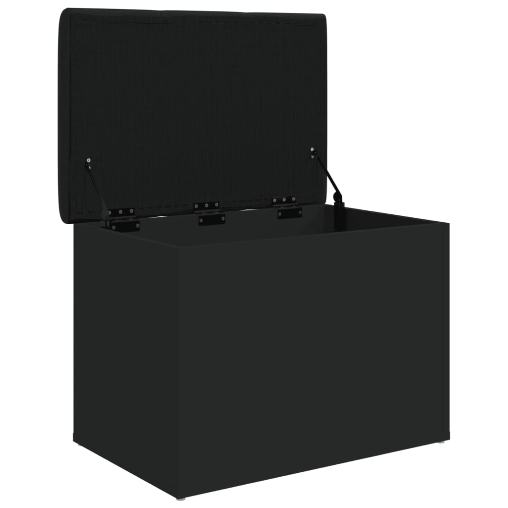 Banco de arrumação 62x42x45 cm derivados de madeira preto - Image 3