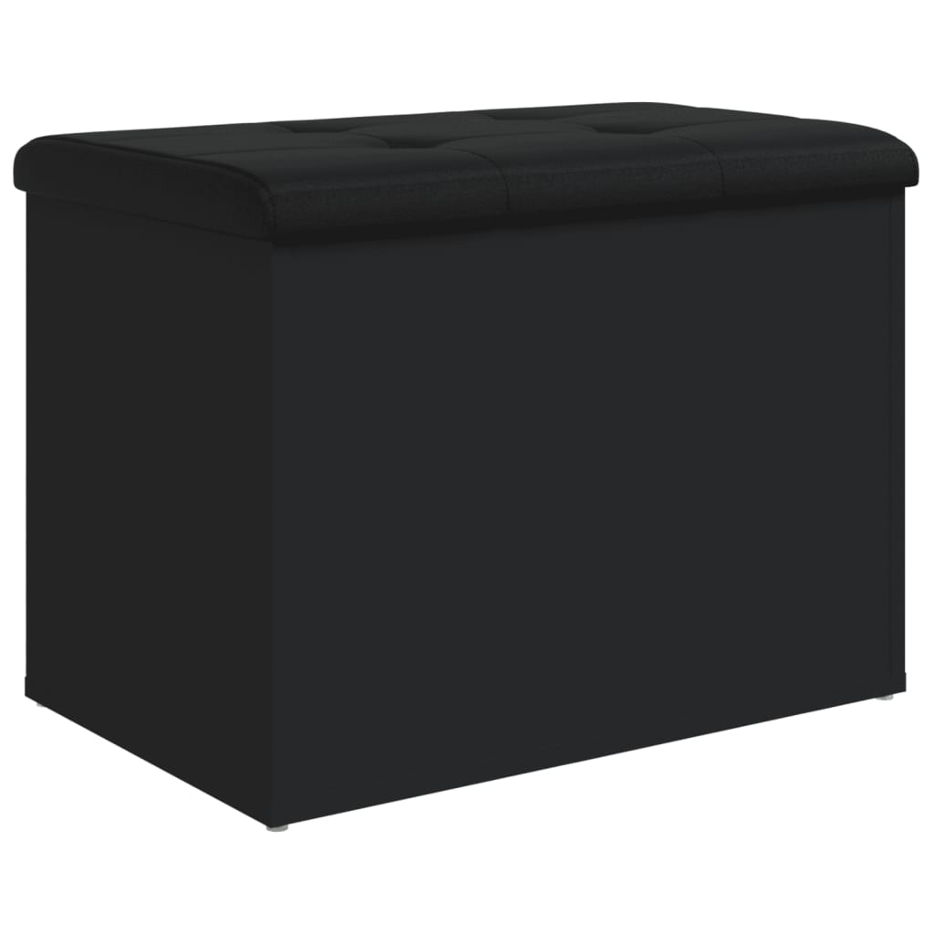 Banco de arrumação 62x42x45 cm derivados de madeira preto - Image 6