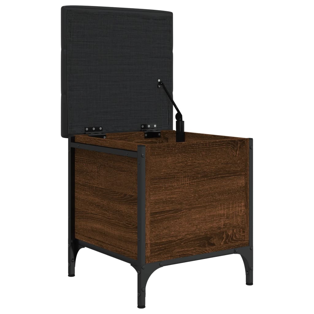 Banco arrumação 42x42x45 cm derivados madeira carvalho castanho - Image 4