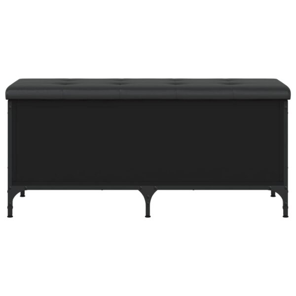 Banco de arrumação 102x42x45 cm derivados de madeira preto - Image 3