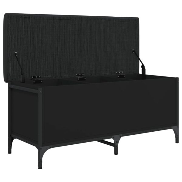 Banco de arrumação 102x42x45 cm derivados de madeira preto - Image 4