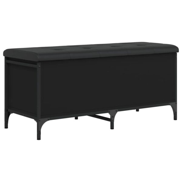 Banco de arrumação 102x42x45 cm derivados de madeira preto - Image 6