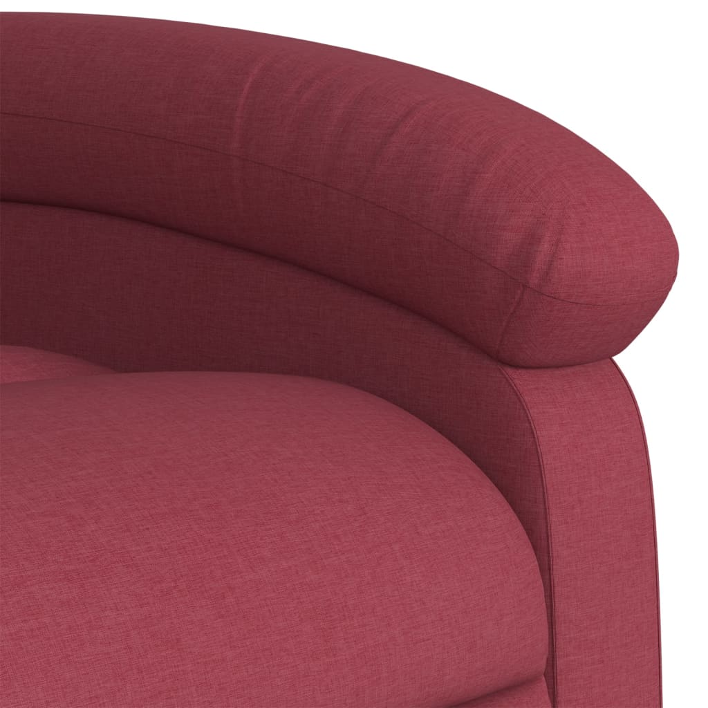 Poltrona elétrica reclinável tecido vermelho tinto - Image 10