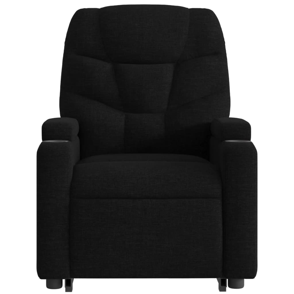 Poltrona elétrica elevatória massagens tecido preto - Image 8