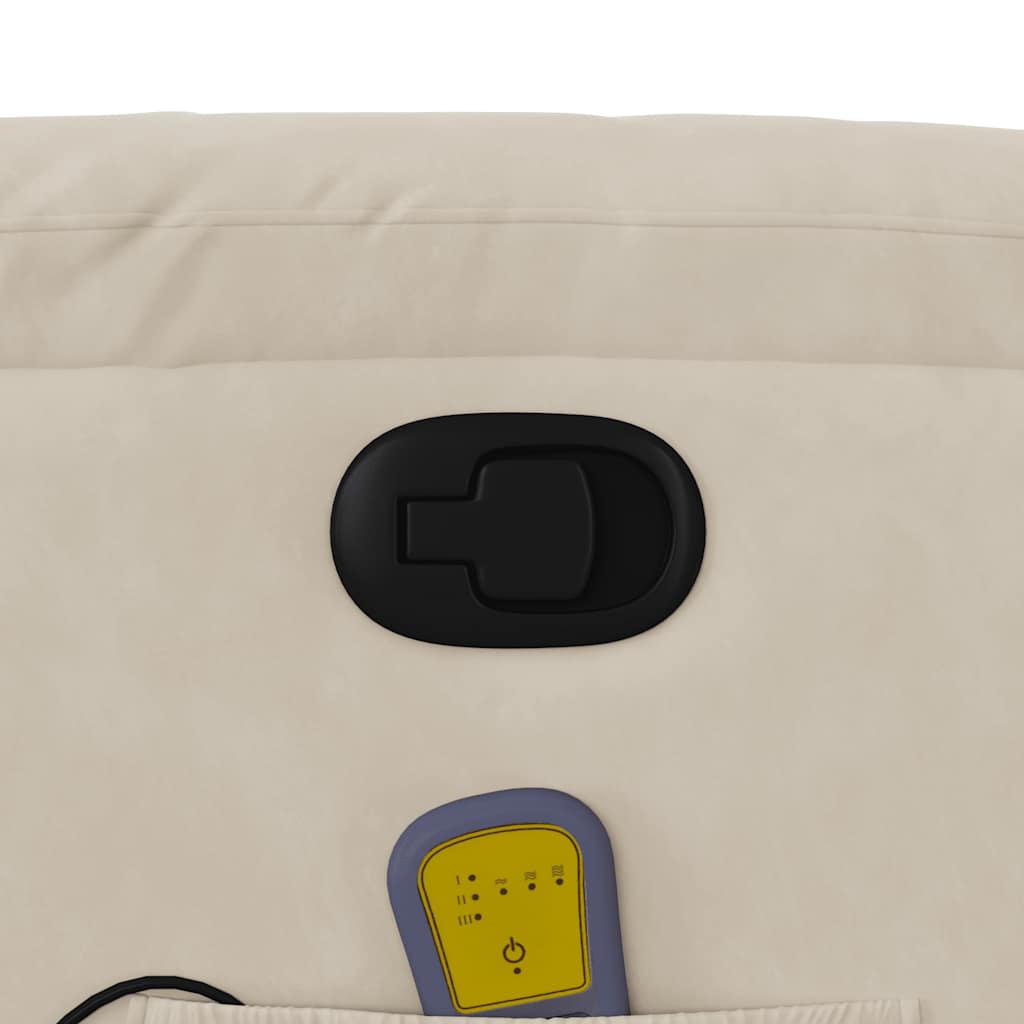 Poltrona de massagens reclinável elevatória microfibra bege - Image 11