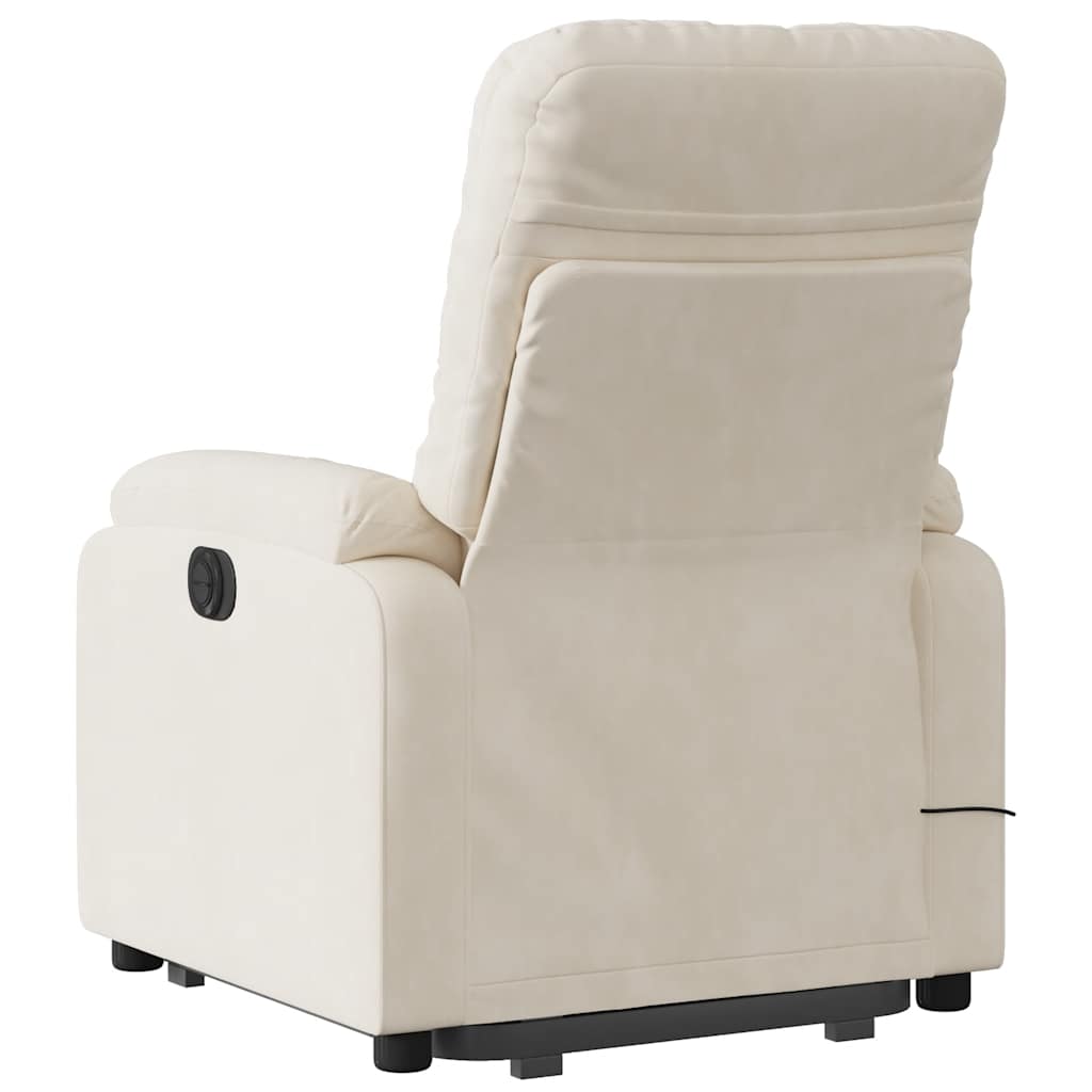 Poltrona de massagens reclinável elevatória microfibra bege - Image 4