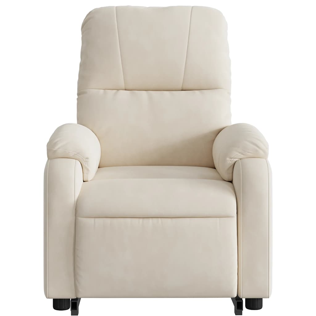 Poltrona de massagens reclinável elevatória microfibra bege - Image 8
