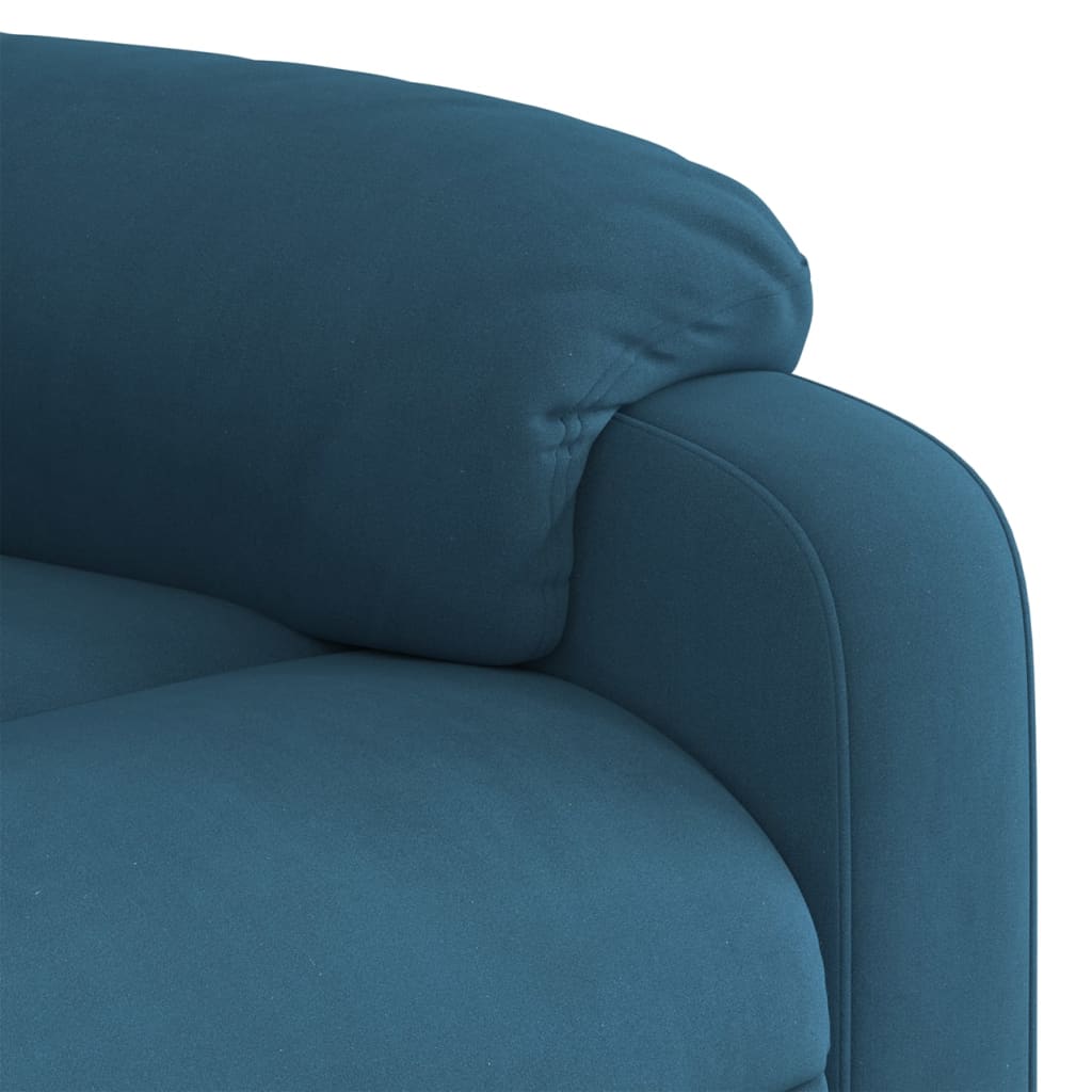 Poltrona reclinável elevatória elétrica veludo azul - Image 11