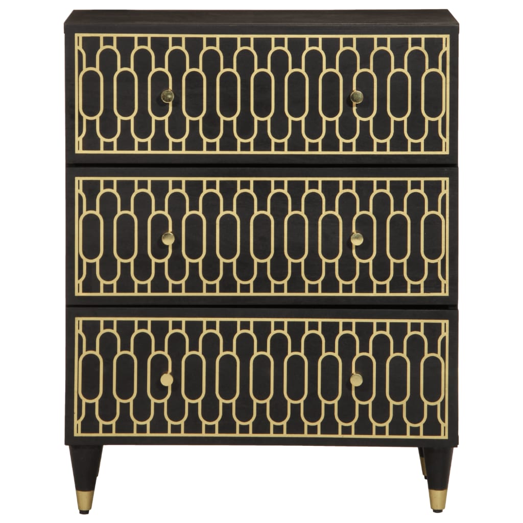 Móveis de apoio 2 pcs 60x33x75 cm madeira de mangueira maciça - Image 4