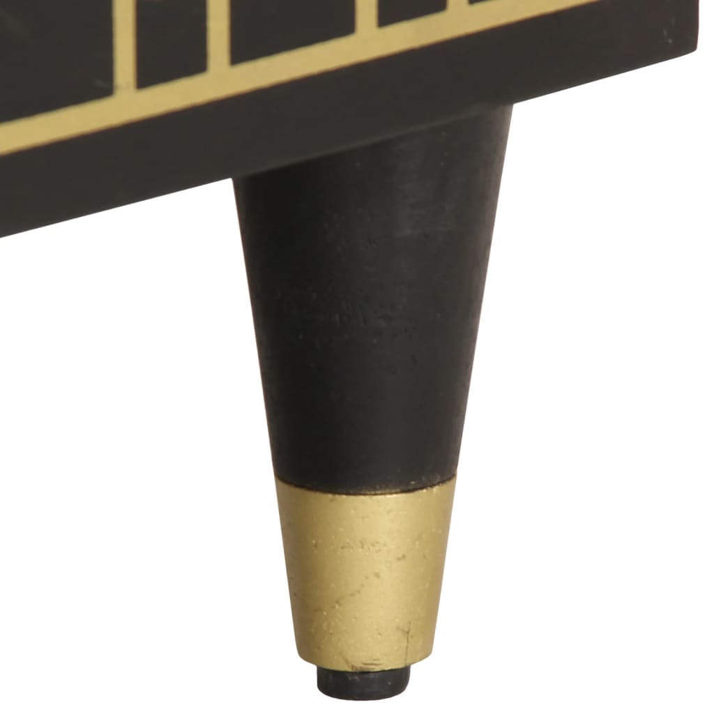 Móveis de apoio 2 pcs 60x33x75 cm madeira de mangueira maciça - Image 10