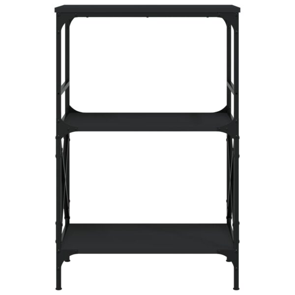 Estante c/ 3 prateleiras 59x35x90,5 cm derivados madeira preto - Image 3
