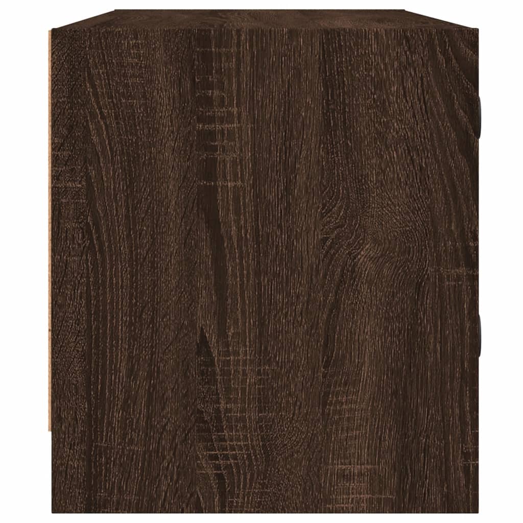 Móvel de TV c/ portas de vidro 102x37x42 cm carvalho castanho - Image 6