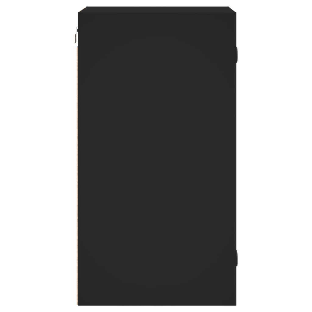 Armário de parede c/ portas de vidro 35x37x68,5 cm preto - Image 6