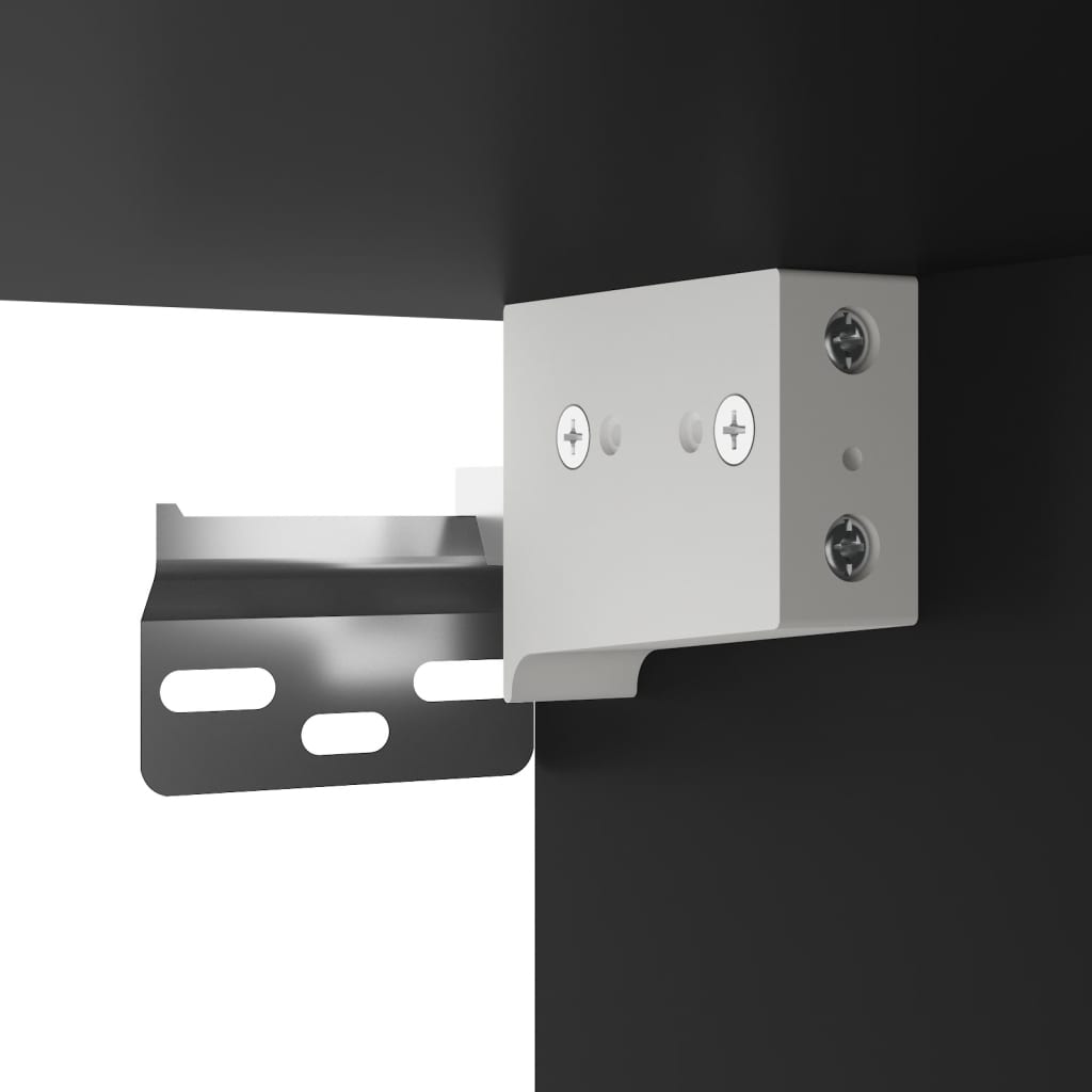 Armário de parede c/ portas de vidro 35x37x68,5 cm preto - Image 10